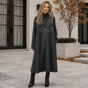 Italian Made Sweater Dress - Grey