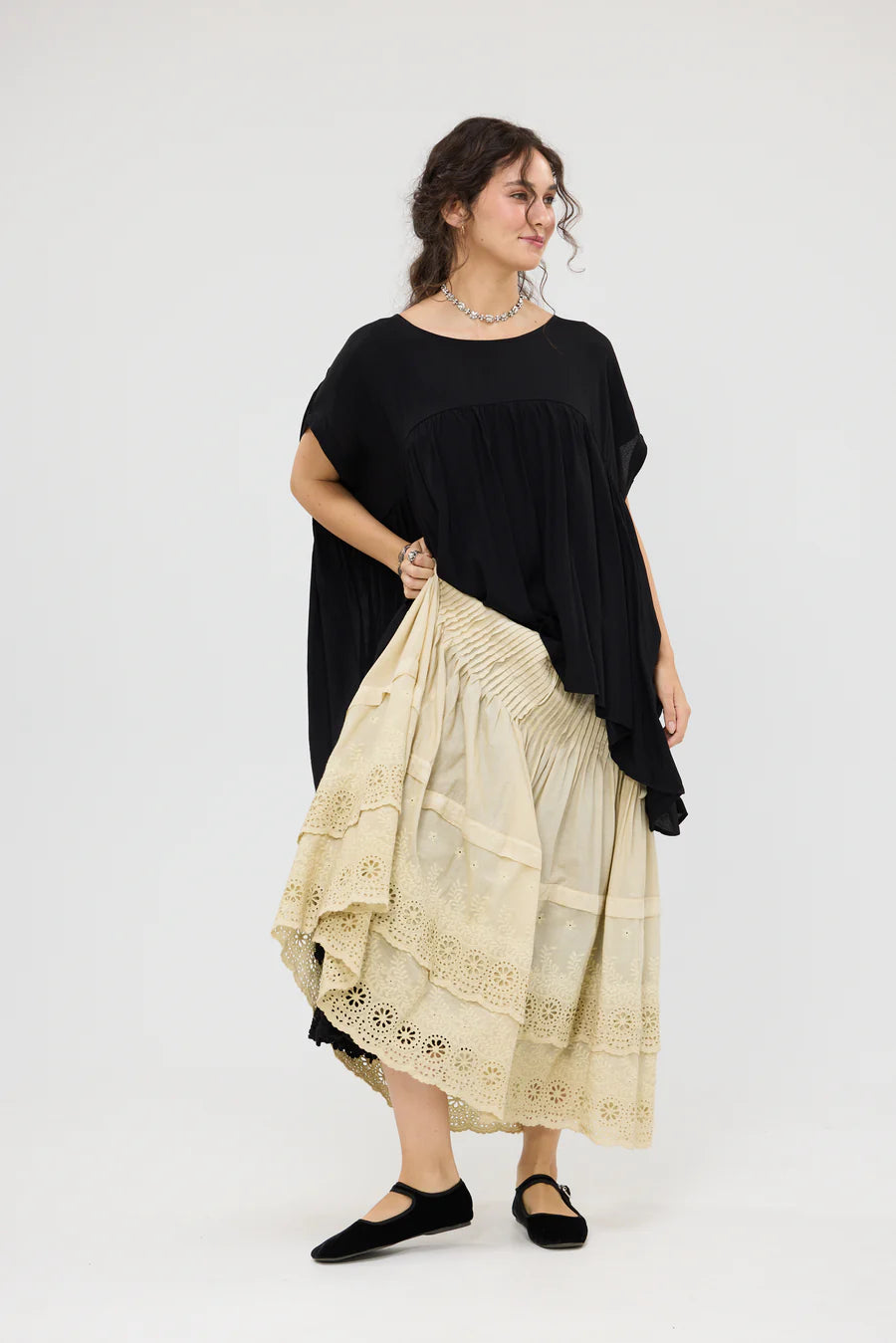 A Date with Mabel skirt. Tea-dyed