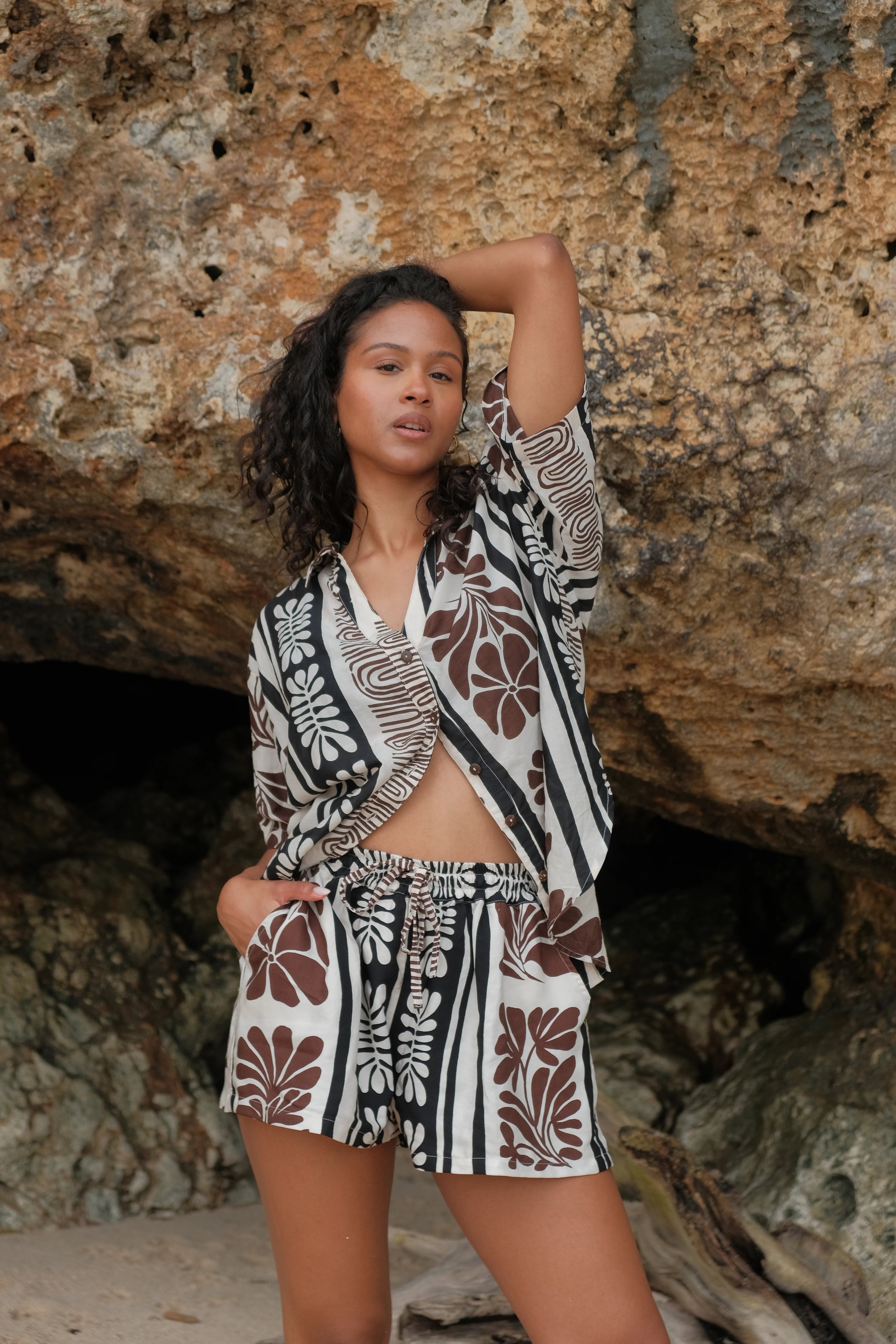 Sidney Retro Print Shirt