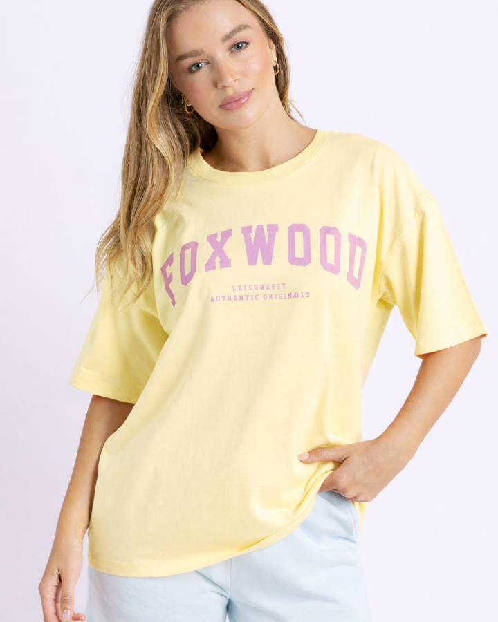 Interval Tee - Pale Lemon/PInk