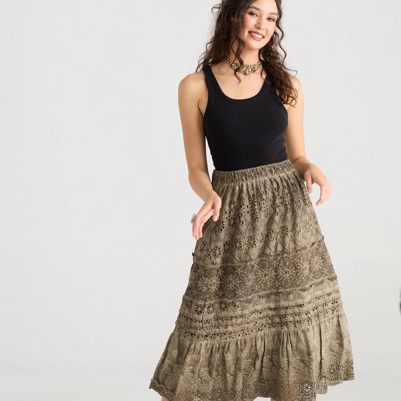 Serendipity lace Maxi skirt
