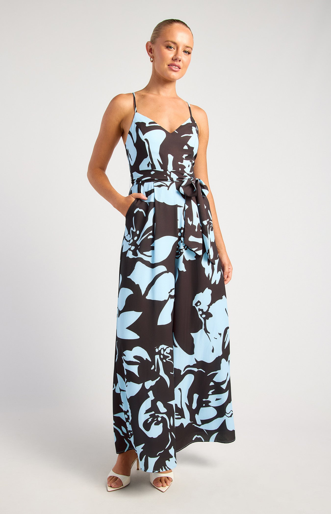 blue espresso jumpsuit