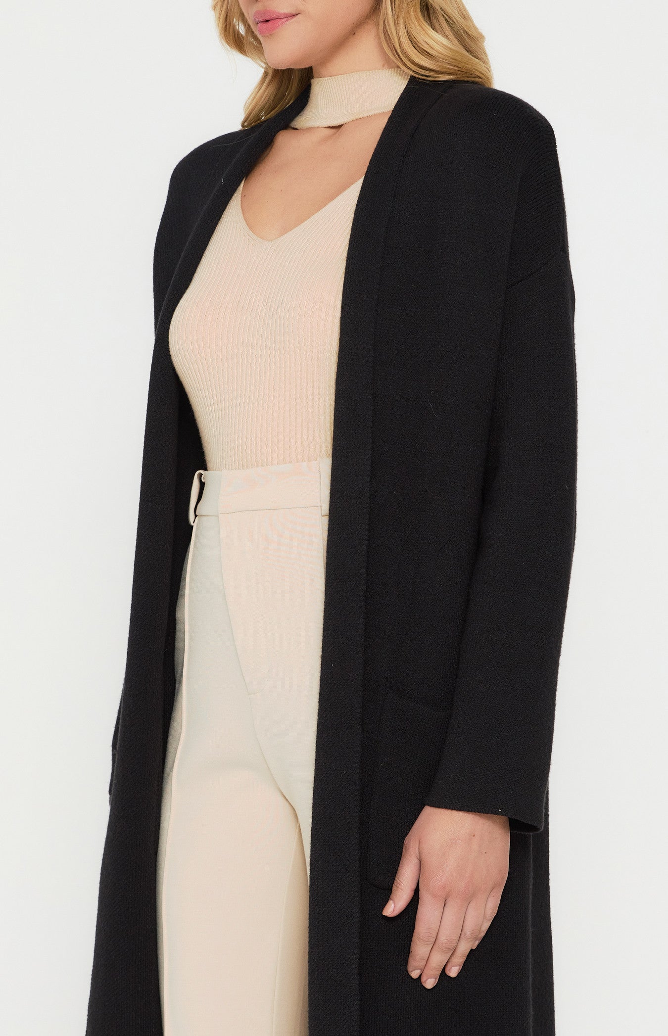 Longline Cardigan with Pockets