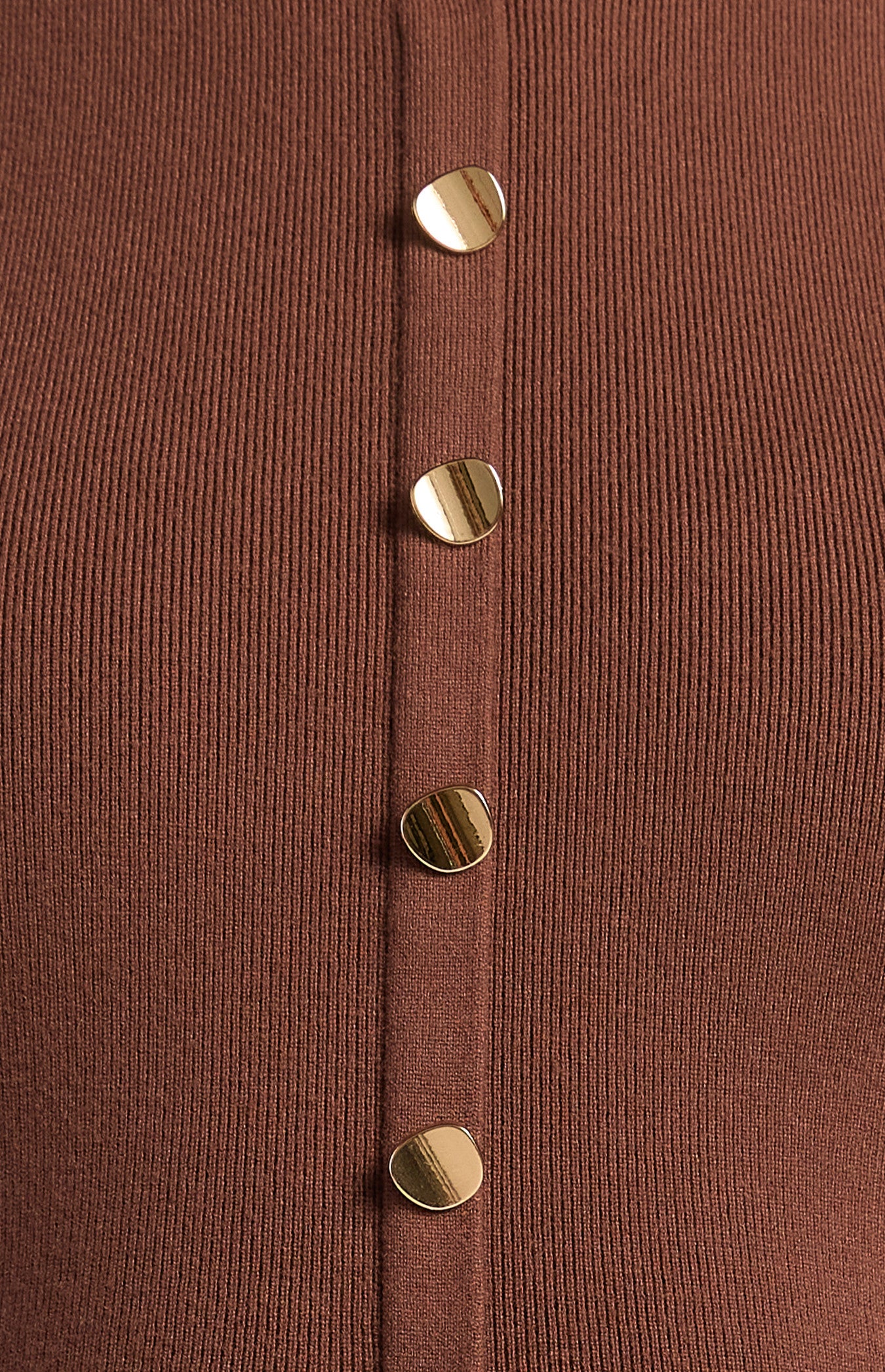 Gold Button Knit Vest And Pleated A-Line Skirt Set