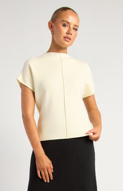 Front Seam Detail Knit Top