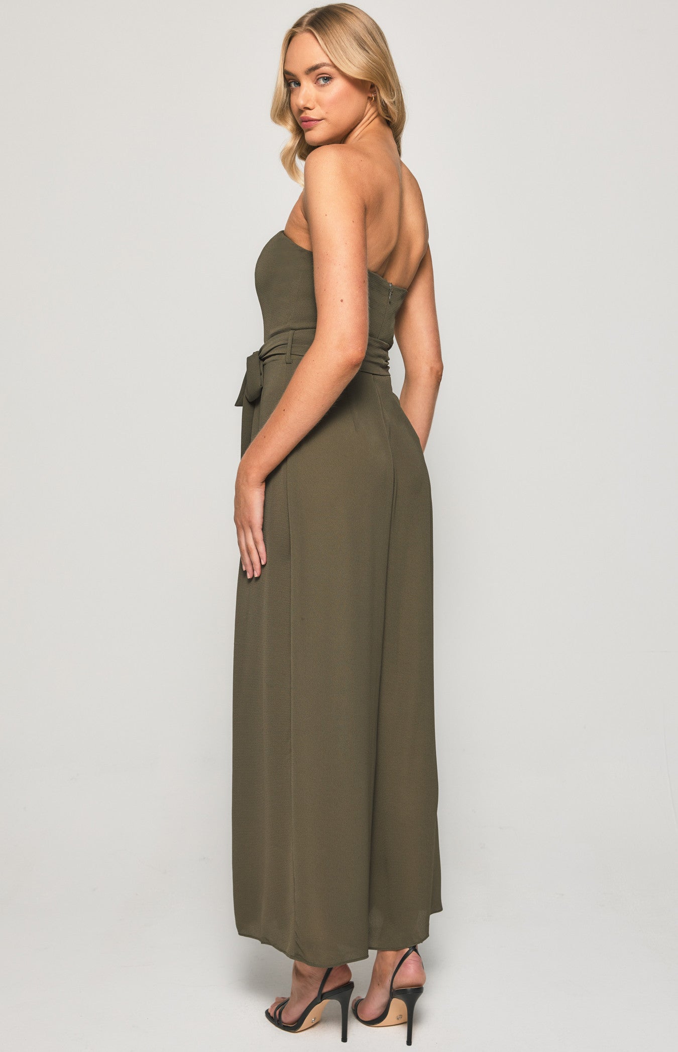 Split Leg Waist Detail Jumpsuit