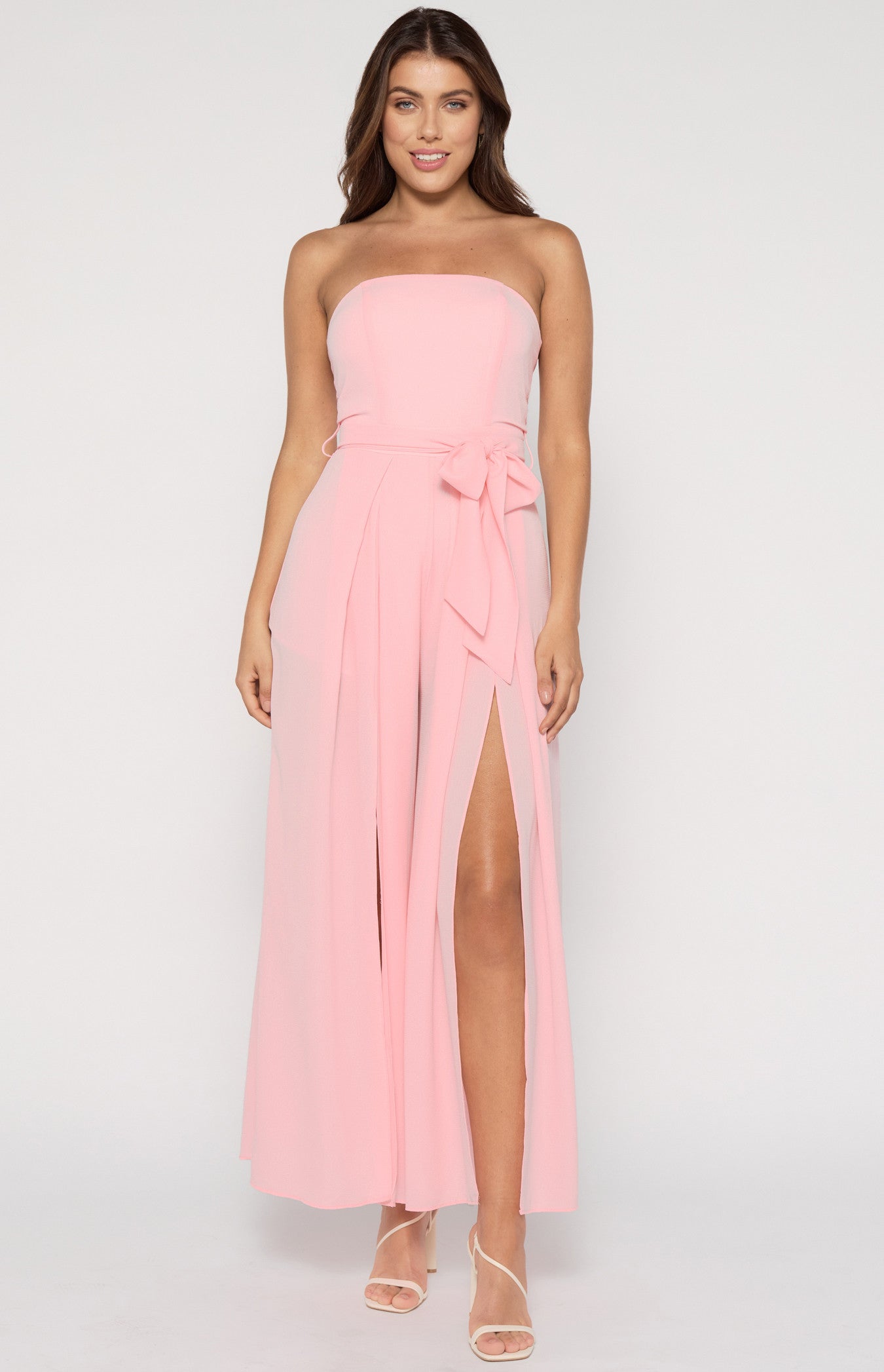 Split Leg Waist Detail Jumpsuit