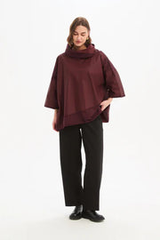COATED COMBI BOXY TOP - Wine