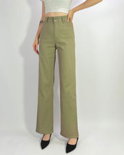 Straight Leg Jeans - Army Green