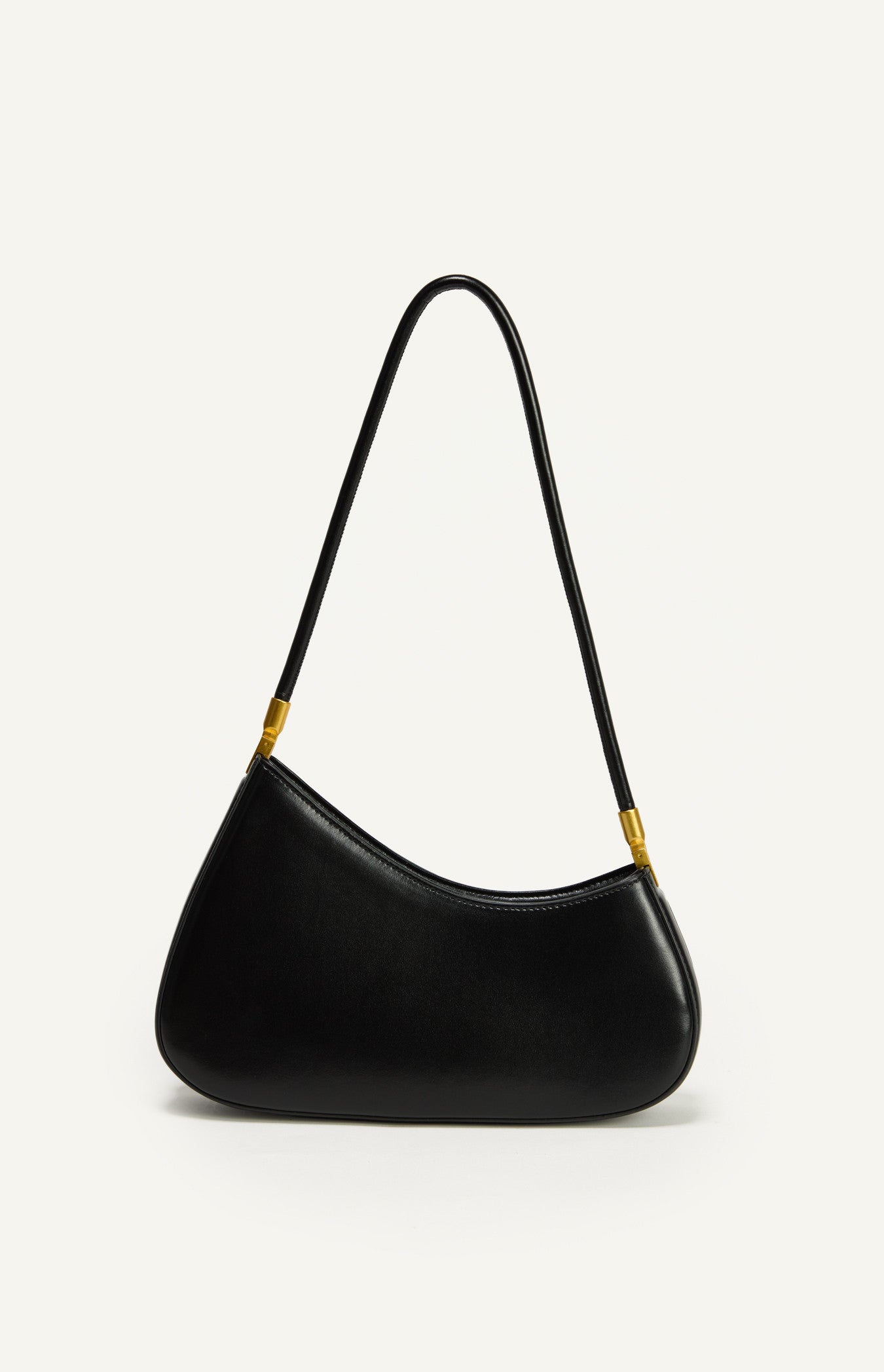 Curved Silhouette Structured Shoulder Bag with Soft Tube Handle