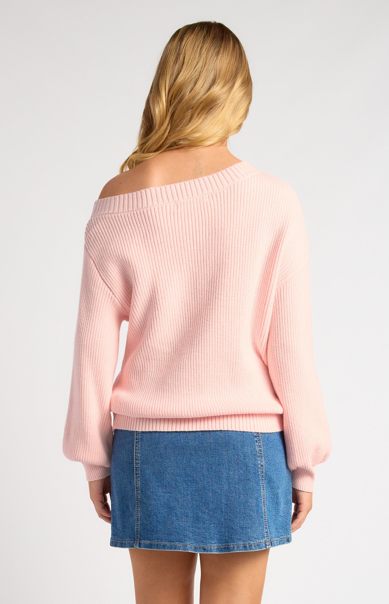 One Shoulder Relaxed Fit Knit Top