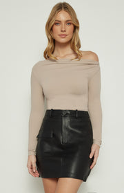 One Shoulder Neckline Jersey Top